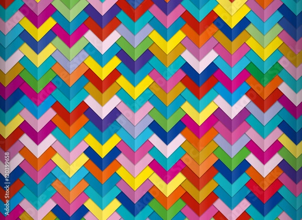 Fototapeta L字型の模様（カラフル）