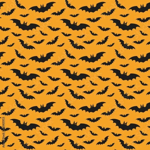 Fototapeta Halloween pattern with bats.