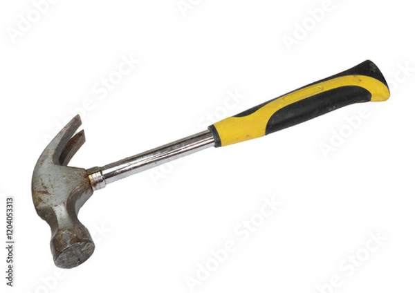 Fototapeta Isolated old hammer yellow and black tool with many dents and scratches
Isolated old hammer yellow and black tool with many dents and scratches
Isolated old hammer yellow and black tool with many dent