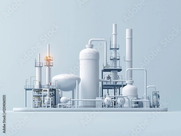 Fototapeta AIguided refinery expansion models for scalable production