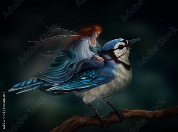 Obraz Фея и птица