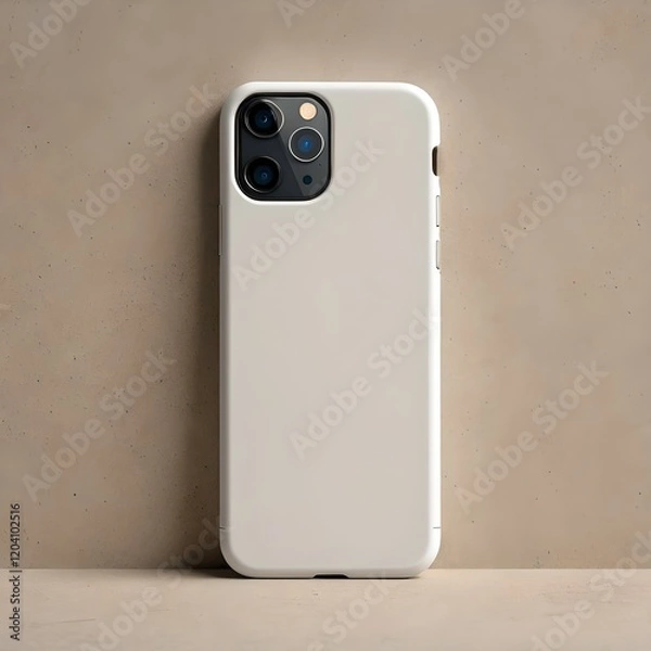 Fototapeta smartphone case product showcase back view mockup, generative ai
