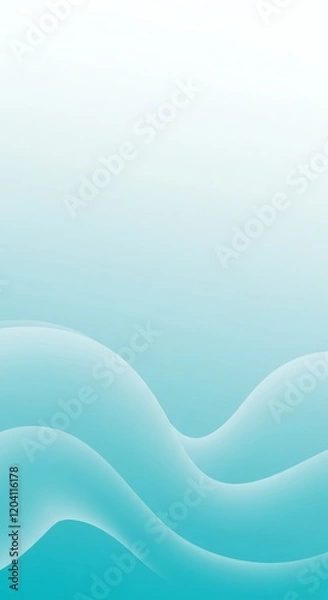 Fototapeta Abstract Teal Blue Wave Background Design Modern Fluid Gradient Texture for Website or Presentation