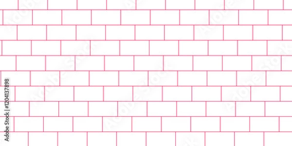 Fototapeta White brick wall texture and white brick wall and White brick wall texture background for stone tile block painted.  Realistic white wall brick. Vector illustration. Vector Repeating Texture.