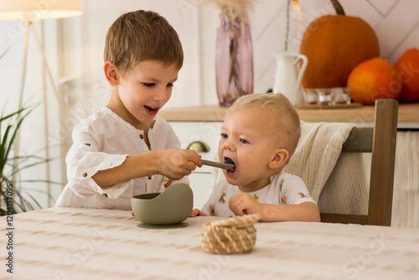 Obraz parent and child playing together