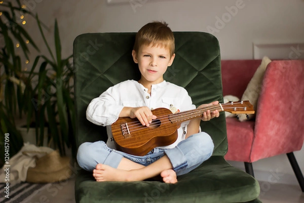 Obraz boy playing guitar