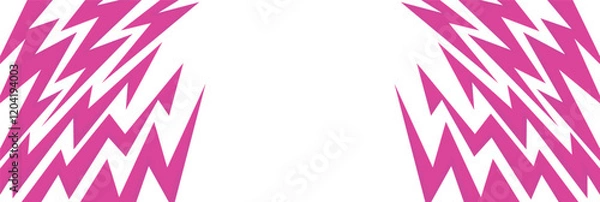 Obraz Minimalist background with jagged zigzag pattern and some copy space area