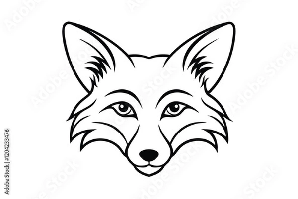 Fototapeta red fox head