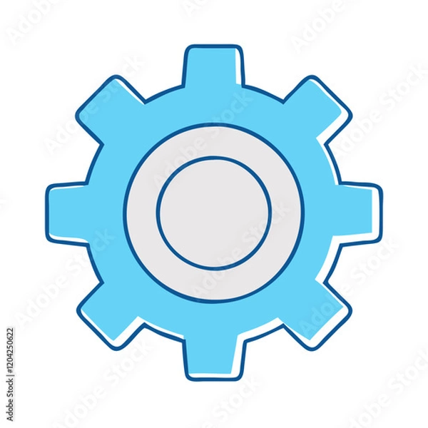 Fototapeta settings gear icon, settings gear vector illustration-simple illustration of settings gear, perfect for settings gear logos and icons