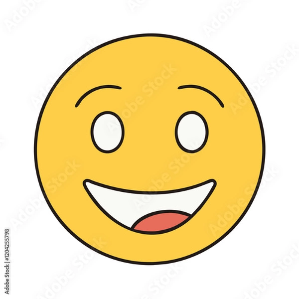 Fototapeta smile face icon, smile face vector illustration-simple illustration of smile face, perfect for smile face logos and icons