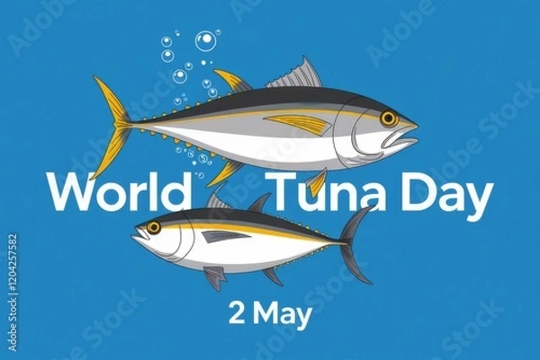 Obraz World Tuna Day is celebrated on May 2nd, highlighting these magnificent fish.