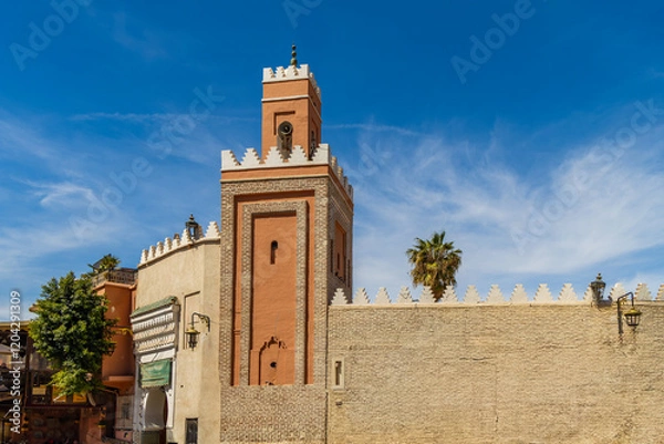 Obraz Mosque on Djemaa el Fna square.Marrakesh.