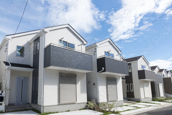 Fototapeta 住宅　分譲住宅街　イメージ　連棟