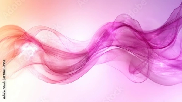 Fototapeta Abstract wavy shapes in pastel gradients of light peach, mint, and soft violet, arranged in a trendy 80s vertical layout