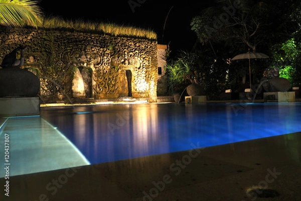 Obraz Night swimming pool