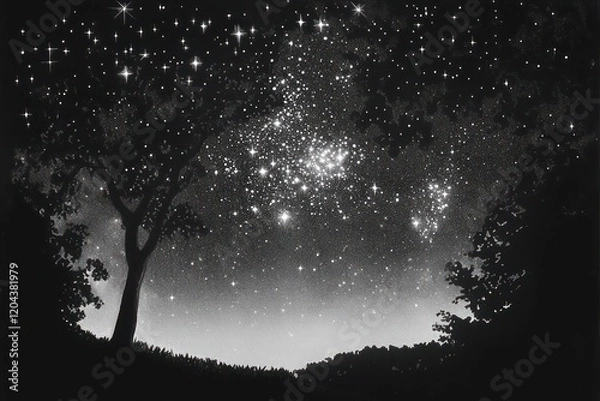 Fototapeta Astronomy Charts   Detailed star charts and illustrations of constellations, providing a visual guide to the night sky.