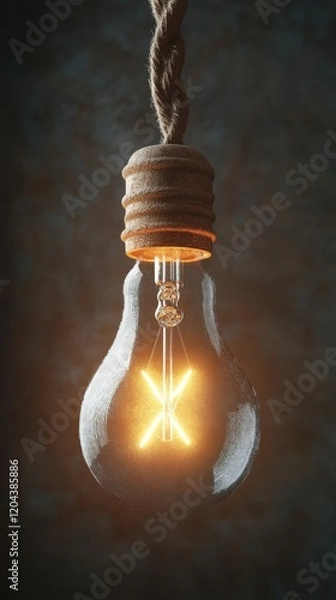 Fototapeta Illuminated X-shaped Filament
