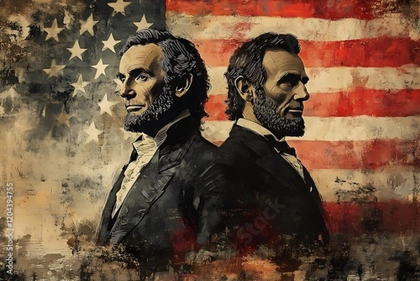 Fototapeta  Two men in suits standing together in a formal setting
