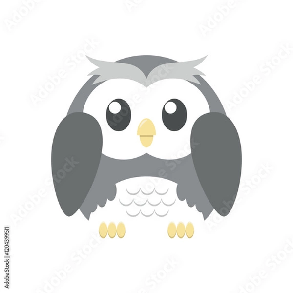 Fototapeta Cute flat Owl vector illustration