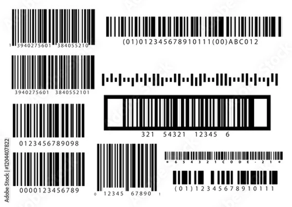Fototapeta バーコードセット。アイコン。ベクター。素材。