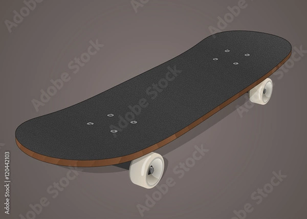 Fototapeta Stylized skateboard illustration