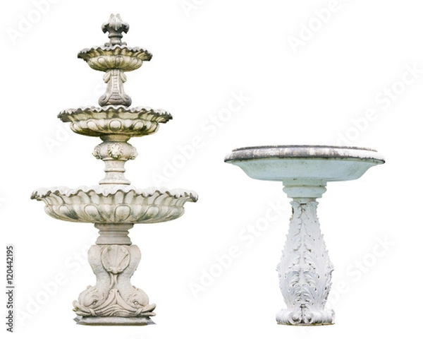 Obraz Roman fountain basin isolated on white background