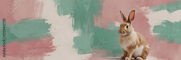 Fototapeta Modern Abstract Easter Design in Pastel Colors [with spaces]