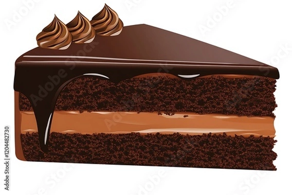 Obraz Scrumptious Chocolate Cake Slice