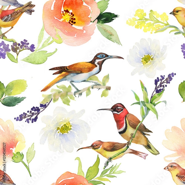 Obraz seamless pattern with birds