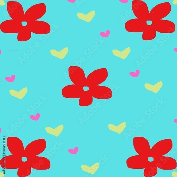 Fototapeta seamless background with butterflies