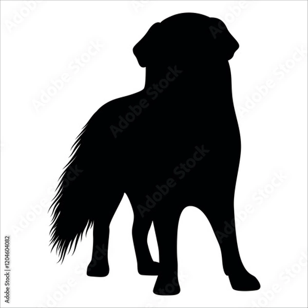 Fototapeta Black Animal Dog Silhouettes Vector illustration