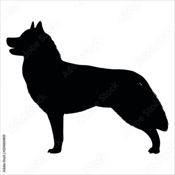 Fototapeta Black Animal Dog Silhouettes Vector illustration