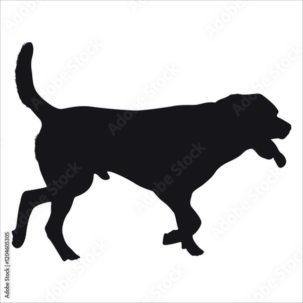Fototapeta Black Animal Dog Silhouettes Vector illustration