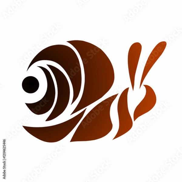 Fototapeta illustration vector graphic of design abstract tribal art snail for tattoo