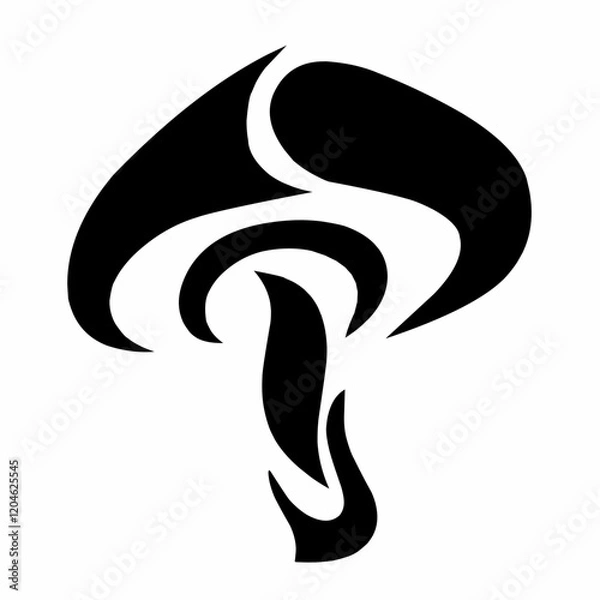 Fototapeta illustration vector graphic of design abstract tribal art mushroom tattoo