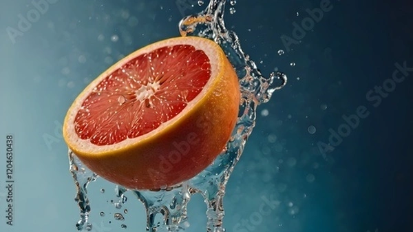 Obraz Grapefruit in water splash