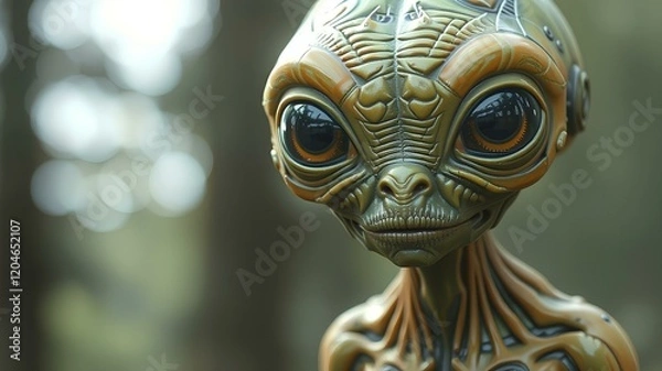 Obraz face of a statue of a alien