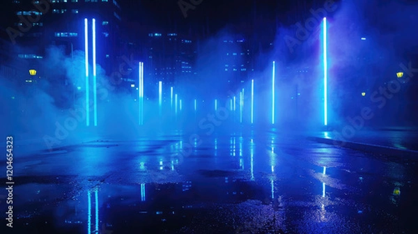 Obraz blue lights loop