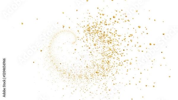 Obraz 光り輝く金の粒子が飛び散る