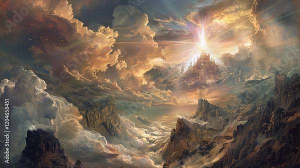 Obraz sunrise over the mountains