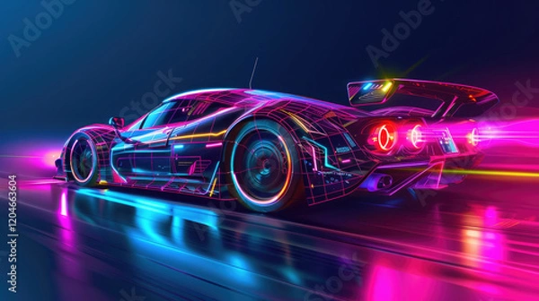 Obraz racing car in motion blur