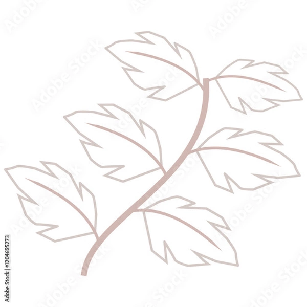 Obraz Aesthetic plant vector for decoration