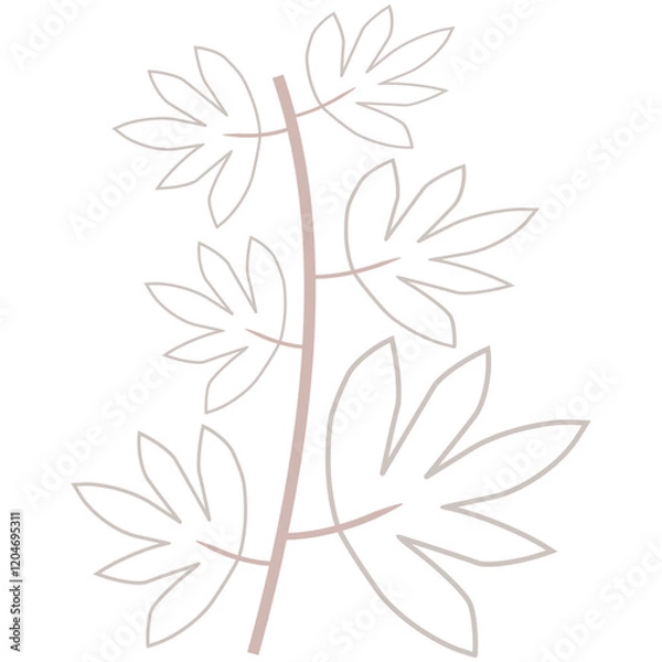 Obraz Aesthetic plant vector for decoration