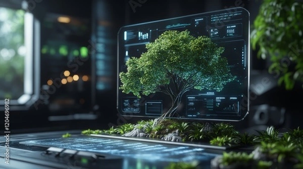 Obraz The integration of technology and nature