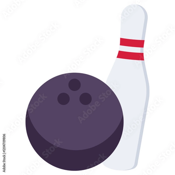 Obraz bowling ball and pins