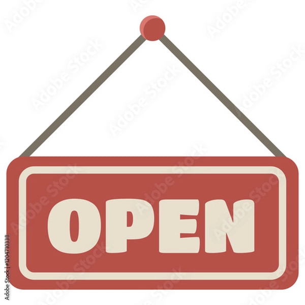 Obraz We're open door sign vector