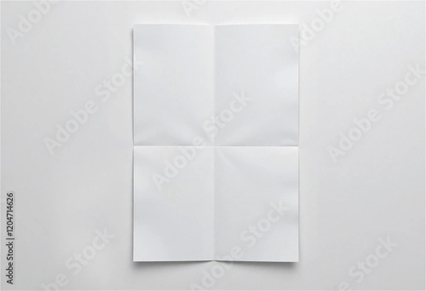 Fototapeta A4사이즈 접은 자국이 있는 종이