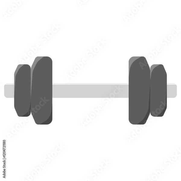 Obraz dumbbell isolated on white background