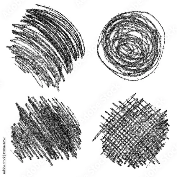 Fototapeta Hand drawn scribble shapes