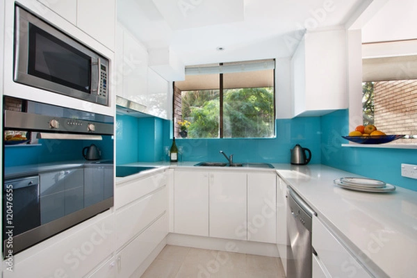 Fototapeta Modern gourmet kitchen interior